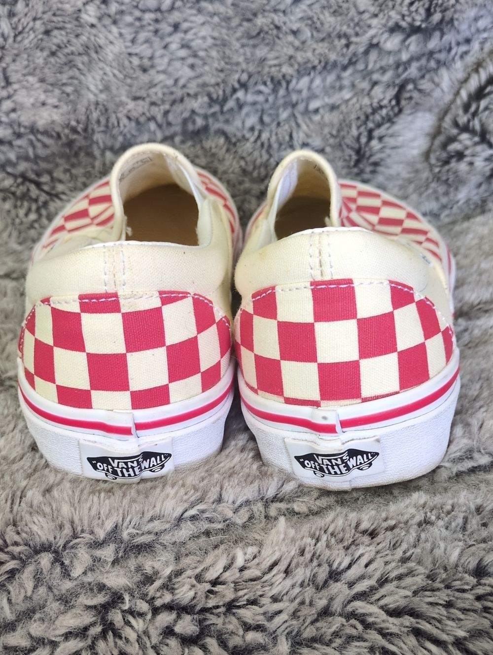 Van's Classic Slip-on Red and White Checkerboard Women's Sz 7 - Picture 4 of 5
